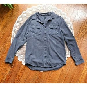Vans Charcoal Gray Long Sleeve Button Up Size M
